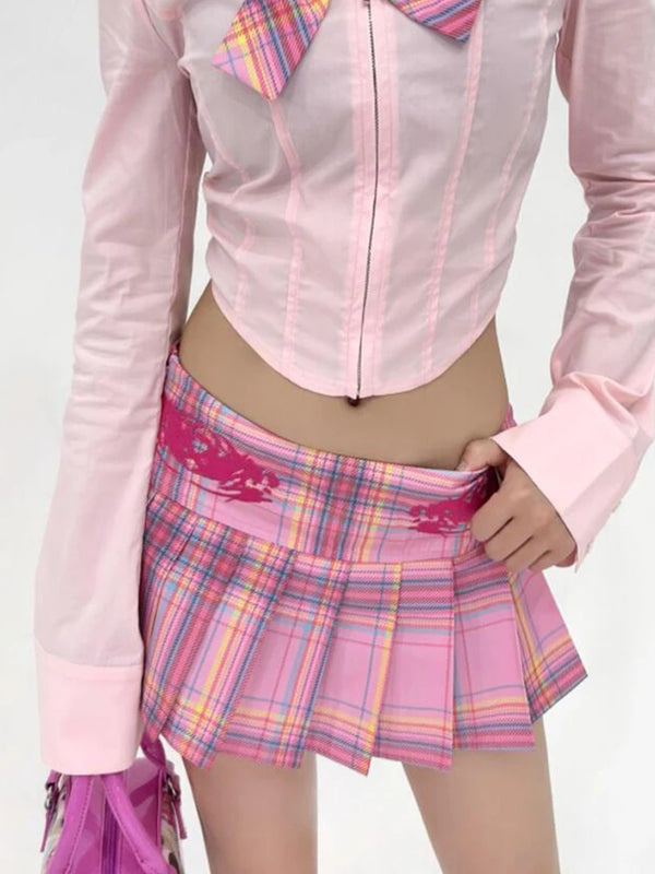 Candy Micro Plaid Skirt