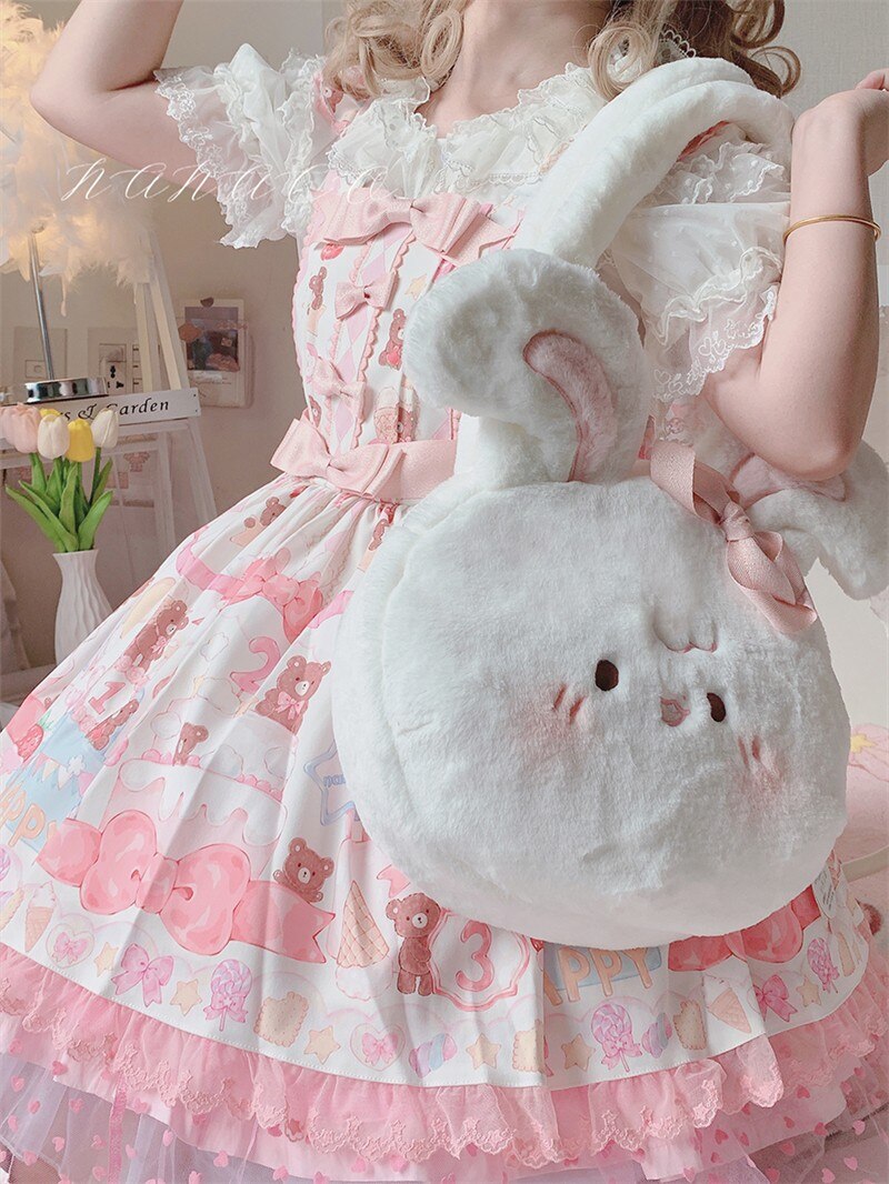 Jumbo Fuzzy Bunny Lolita Bag