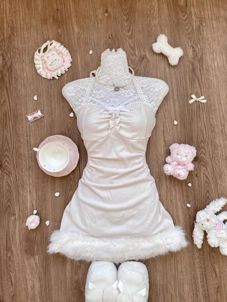 Pink Princess Soft Snow Fairy Outfit Set Skirt & Hoodie – Kawaii Babe