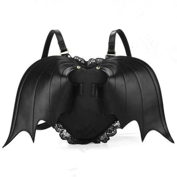 Bat Girl Backpack Book Bag Goth Dark Fashion Creepy