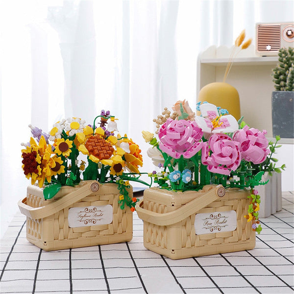flowers basket Building Block- DOLLIEFAE – Juwas