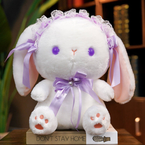 Fluffy Laced Darling Bunny Plush Stuffed Animal | Kawaii Babe
