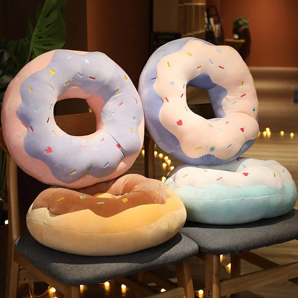 Plush Pastel Stuffed Donut Pillow Seat Cushions | Kawaii Babe