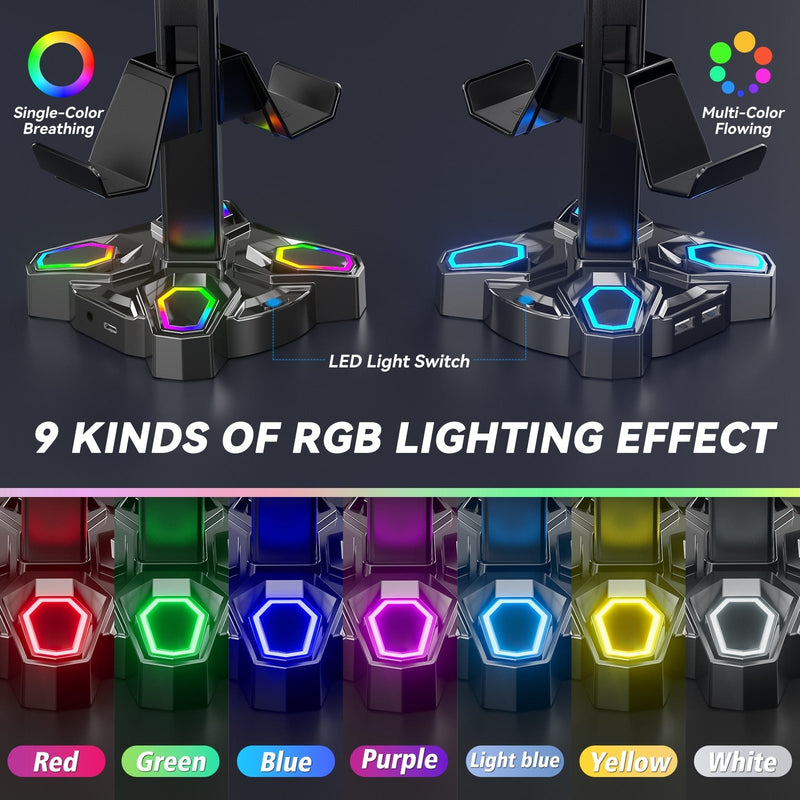 Headset & controller led stand - controller stand - headset - organizer -