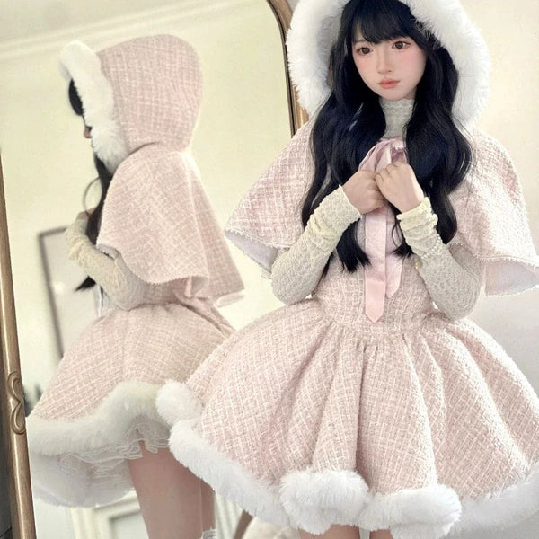 navy blue dress for baby girl Women's Two-Piece Winter Dress Set with Long Coat and Floor-Length Dress in  Polyester and Spandex main image 0