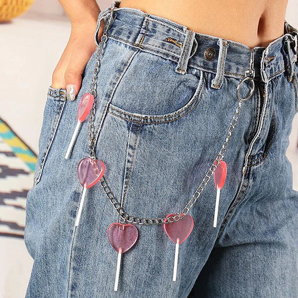 Kawaii Lovecore Lollipop Lolly Belt Waist Chain – Kawaii Babe display picture 1