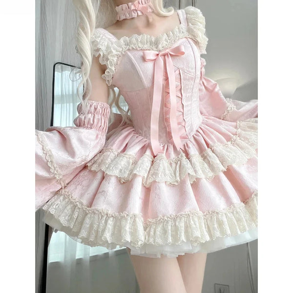 pink dress with white lace trim Ruffle Mini Sleeves 尺寸:M Maxi and Floor Length on style Fully lined Light Blue Sequin Mini
