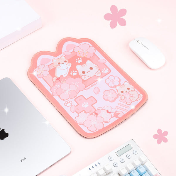 Tiny sakura neko mousepad - cats - cherry blossom - japanese style - kittens -