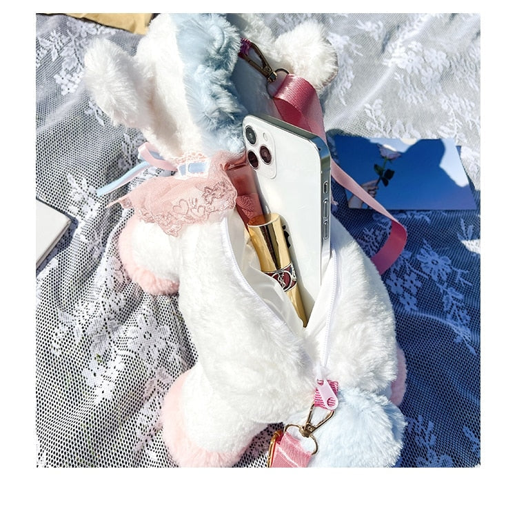 Ballerina Unicorn Plush Handbag - magical unicorn, magical unicorns, plush purse, unicorn, unicorn purse Kawaii Babe