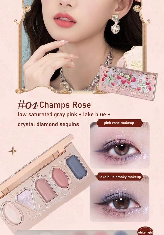 Berry Angelic Eyeshadow Palette - 4 Champs Rose - eyeshadow