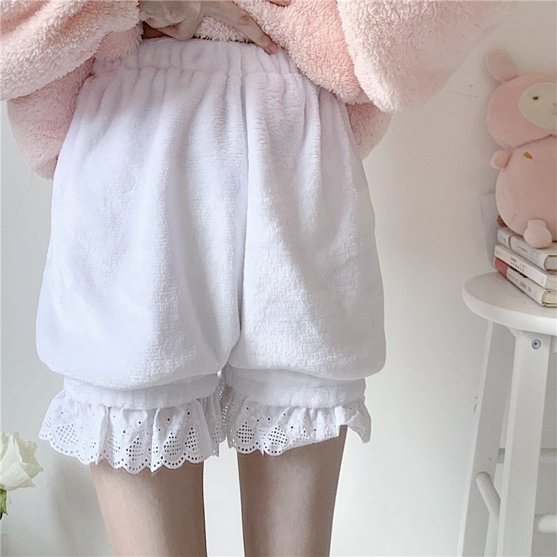 Bitty Baby Bloomers - White Lace - bloomer, bloomers, bottoms, face mask, fairy kei