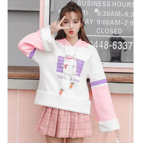 Bunny Traffic Police Hoodie