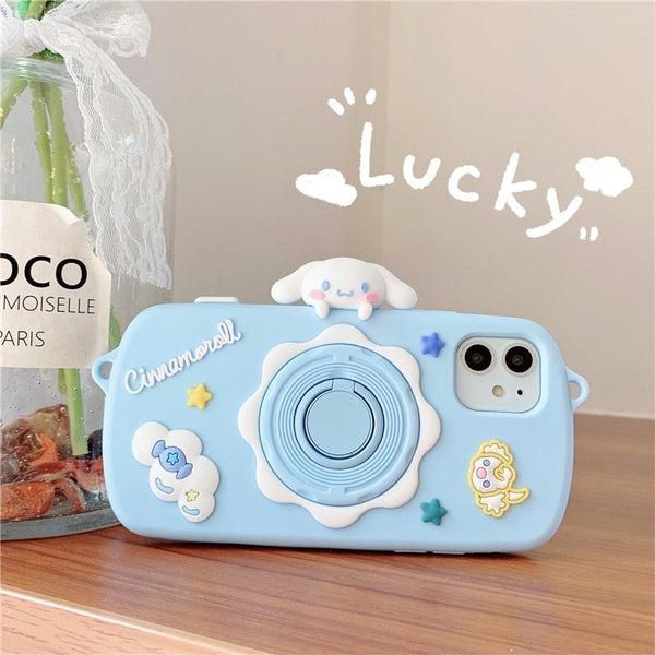 Blue Cinnamoroll Camera iPhone Case Cover Protector Kawaii Babe