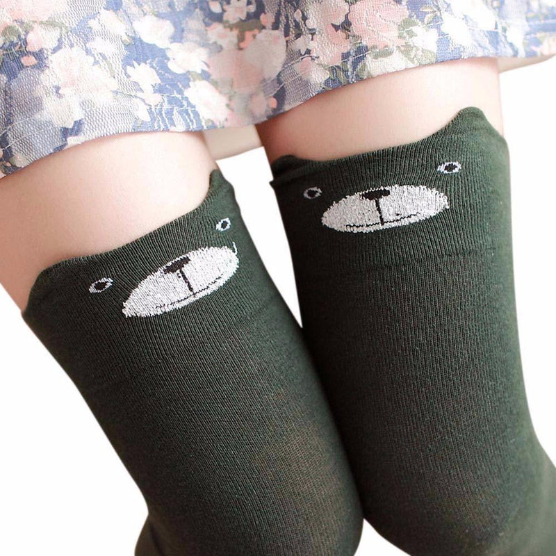 Cotton Animal Thigh Highs - stockings