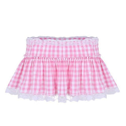 Gingham Micro Skirt - Pink / S - skirt