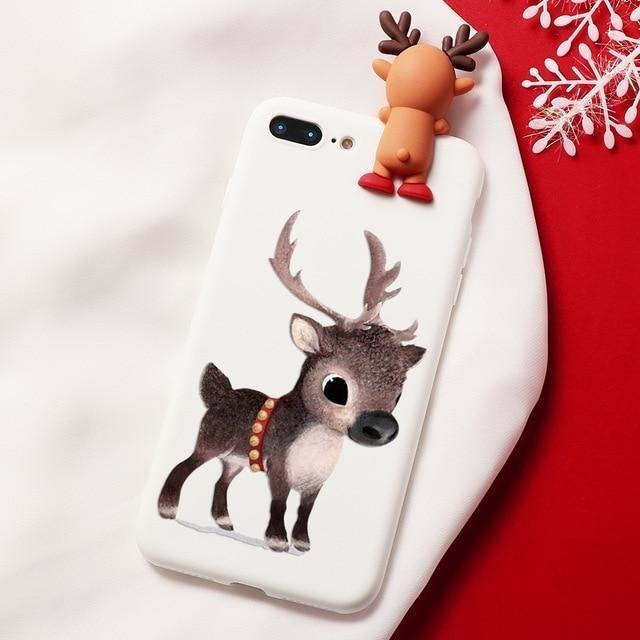 Holiday Critters iPhone Case - For iPhone 11 Pro / Tiny Reindeer - phone case