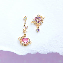 Interplanetary Love Earrings - crystal earrings, crystal jewelry, dangle earrings, drop earrings, earrings Kawaii Babe