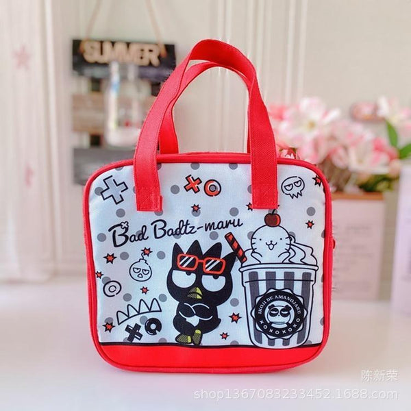 Kuromi Melody Hello Kitty Cinnamoroll Lunch Box Bag Case Insulated Handbag  Tote