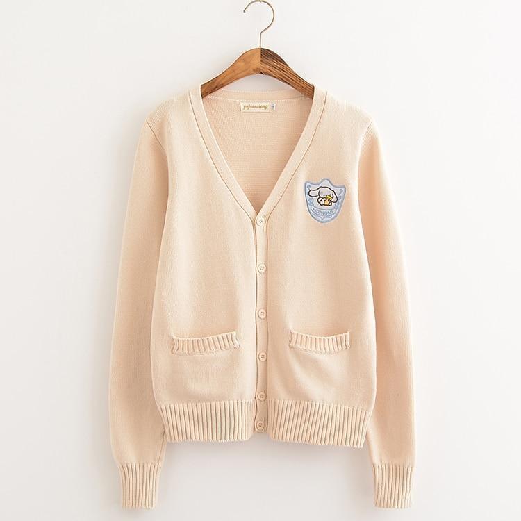 Peach Cinnamoroll Sanrio Knit Cardigan Sweater Sweatshirt Harajuku Japan Kawaii Fashion