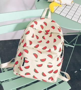 Watermelon Book Bag Backpack Harajuku Kawaii Fashion Bag Tropical Fruit 