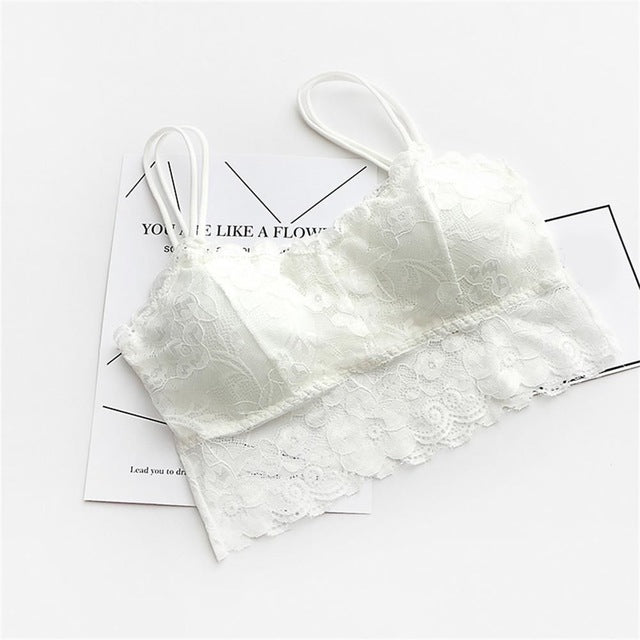 white lace bralette camisole tank top belly cropped shirt elegant dainty small by kawaii babe