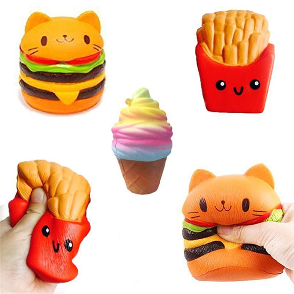 Kawaii Food Squishies Stress Relief Squeeze Toy Cute