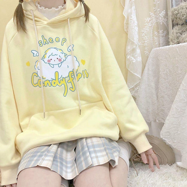 Pastel yellow oversized discount hoodie