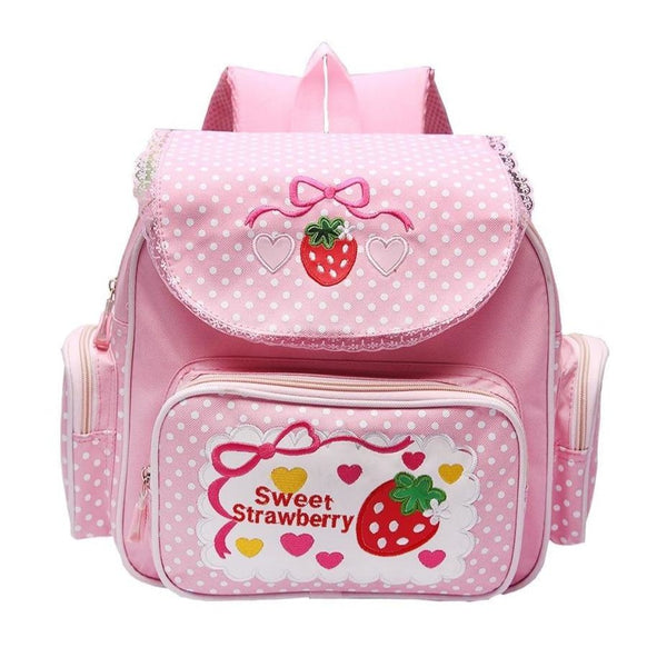 Sweet Strawberry Pink Backpack Book Bag Kawaii Cute
