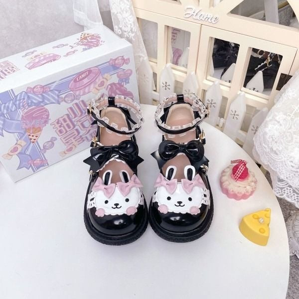 Tiny Bun Lolita Mary Janes - bunnies, bunny, bunny shoes, fairy kei, footwear Kawaii Babe