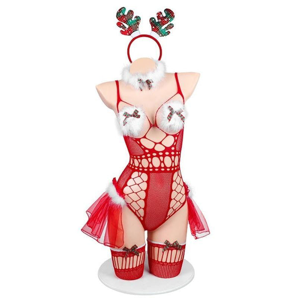 Tiny Reindeer Fishnet Cosplay Set  Kawaii Babe
