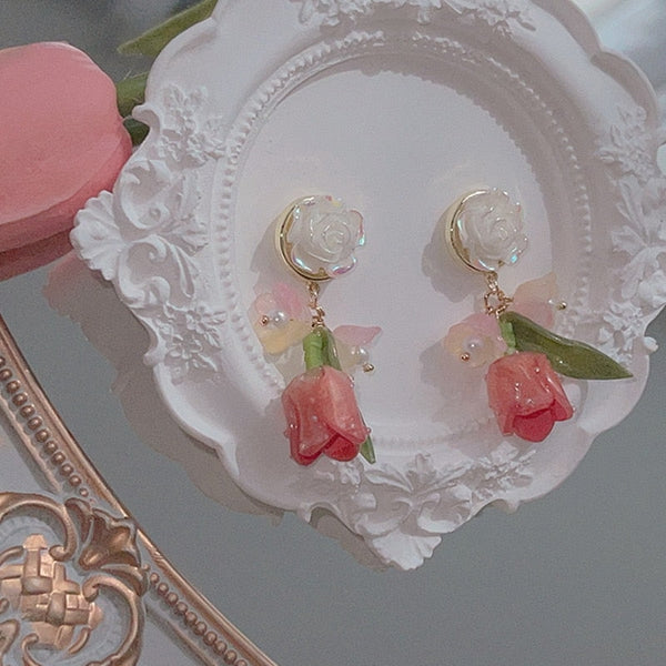 Tulip Drop Earrings - earrings