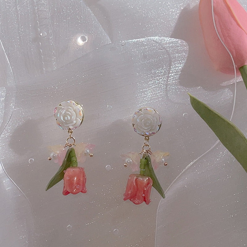 Tulip Drop Earrings - earrings