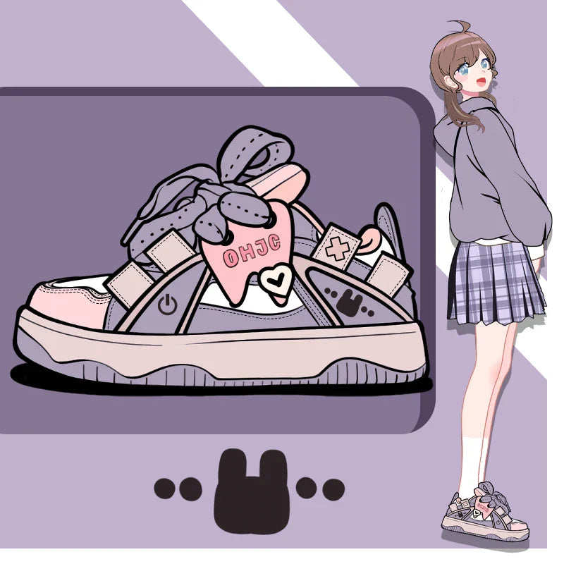 2d gamer babe sneakers - 2d - footwear - game over - gaming - lace up