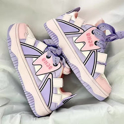 Kawaii 2d gamer babe sneakers pastel goth cute footwear