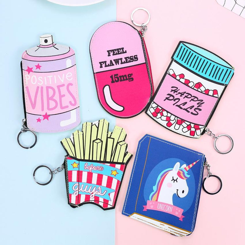 3d keychain coin bags - 3d bag - purse - beat it - chill pills - clutch