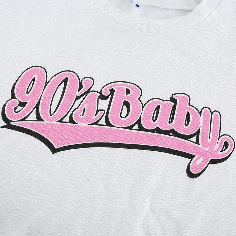 90s baby oversized tee - baby - girl - kid - belly shirts