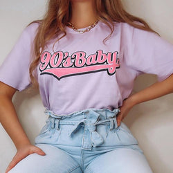 90s baby oversized tee - baby - girl - kid - belly shirts