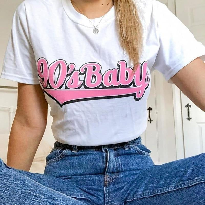 90s baby oversized tee - baby - girl - kid - belly shirts