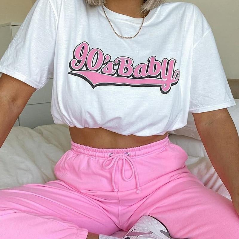 90s baby oversized tee - baby - girl - kid - belly shirts