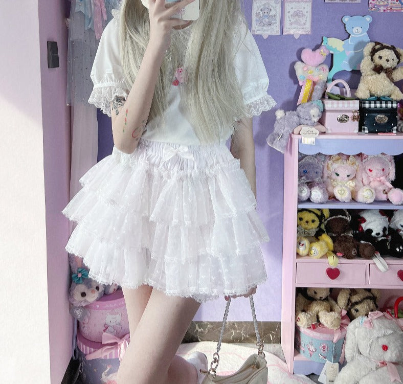 Tulle Lace Bloomer Shorts