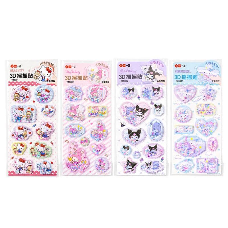 Puffy 3D Kawaii Character Sticker Sheets