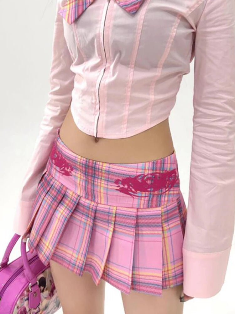 Candy Micro Plaid Skirt