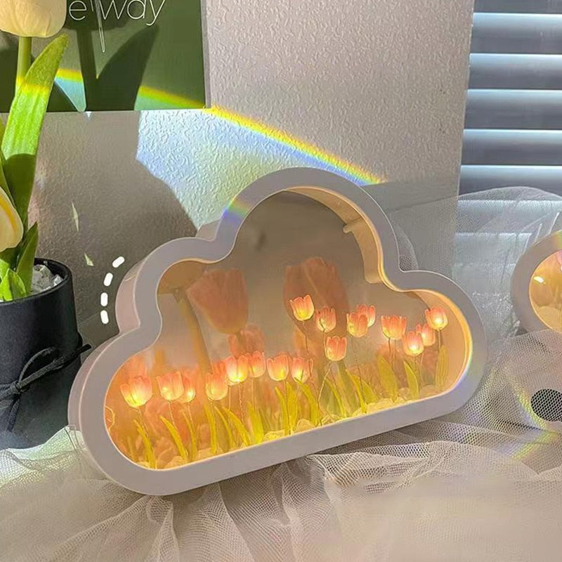 Tulip Cloud Mirror Night Light