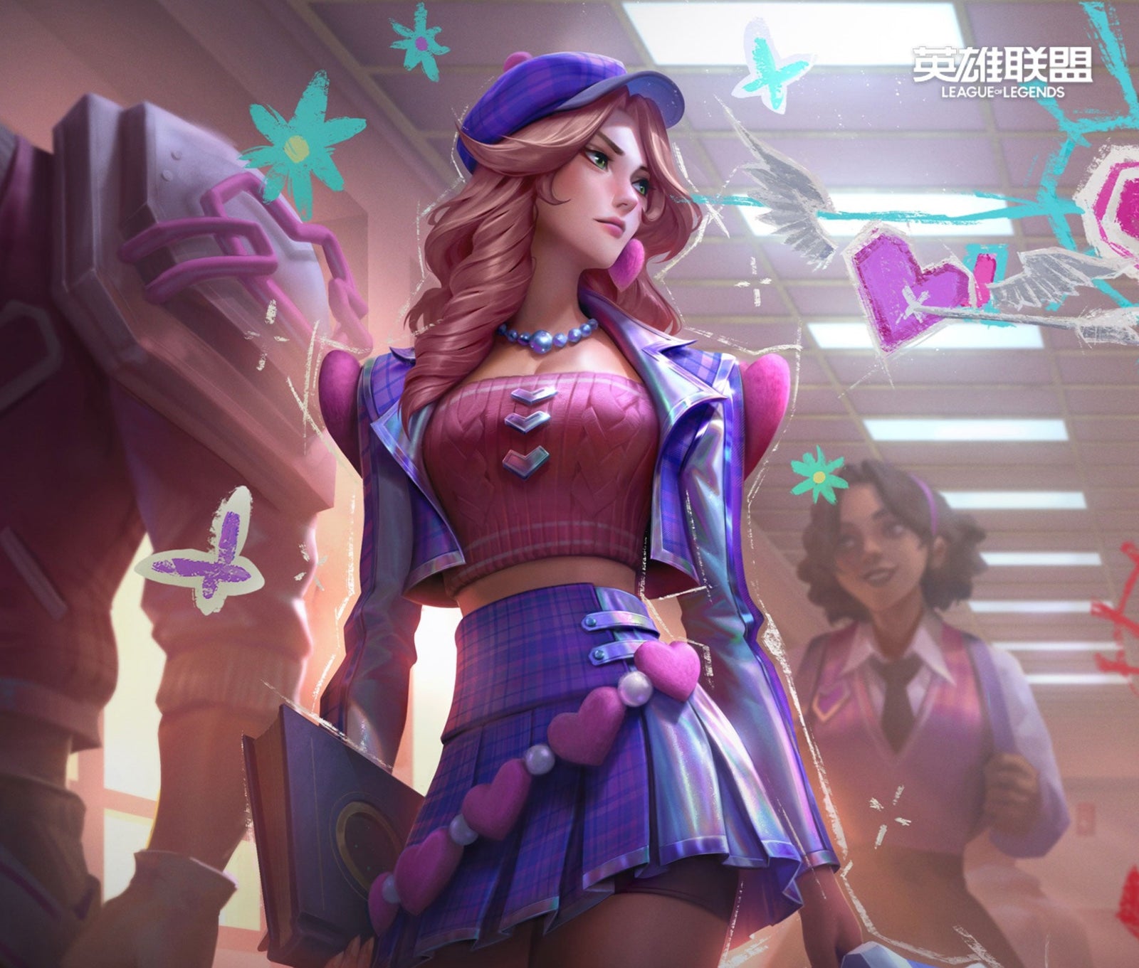 Heartache & Heartthrob Caitlyn Cosplay League of Legends Kawaii Babe, حجم الصورة 1600x1361