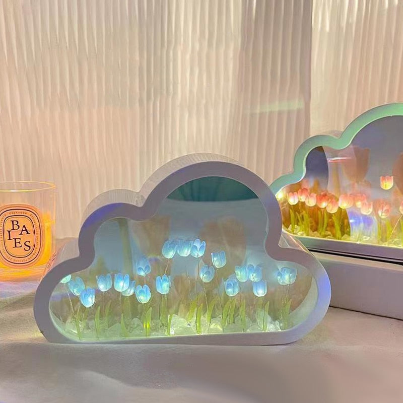 Tulip Cloud Mirror Night Light