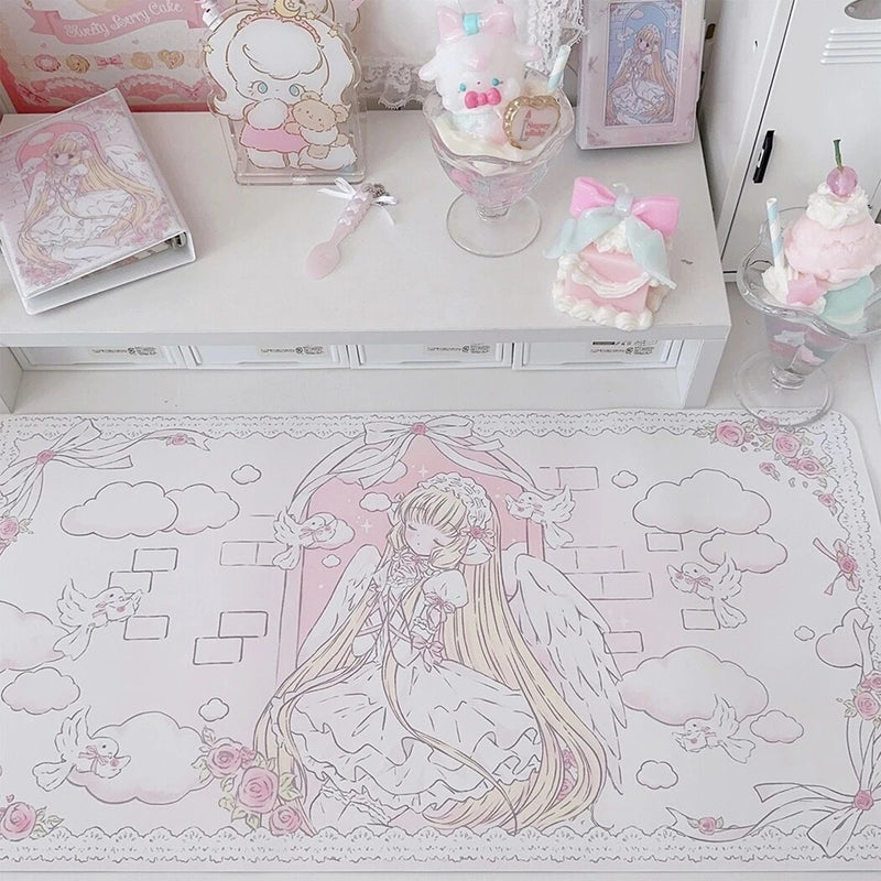 Sleepy Angel Pink Desk Pad