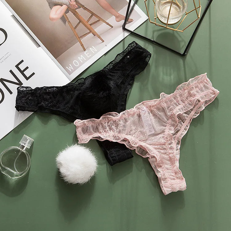 Poofy Bunny Tail Thongs Underwear Panties Bun | Kawaii Babe