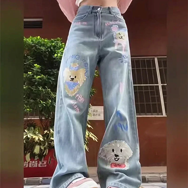 Tiny Pupper Oversized Denim Jeans