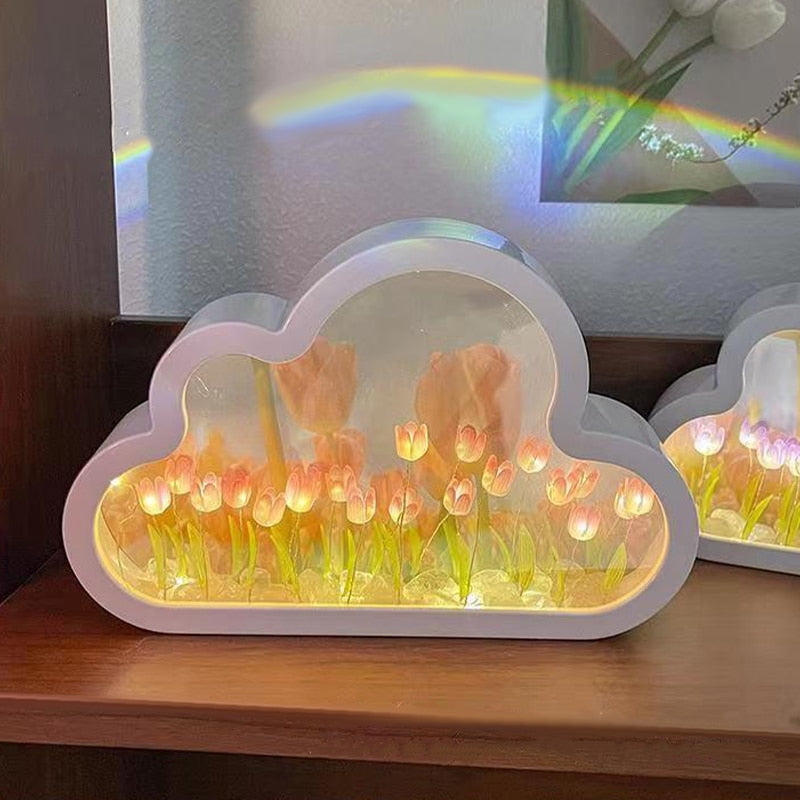 Tulip Cloud Mirror Night Light