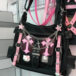 Pastel Goth Y2K Messenger Bag – Kawaii Babe Pastel Goth Y2K Messenger Bag – Kawaii Babe